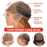 4/27 Highlight Honey Brown Curly Lace Front Human Hair Wigs 5x5/13x4 Ombre Colored Deep Wave Lace Frontal Wigs Women ﻿