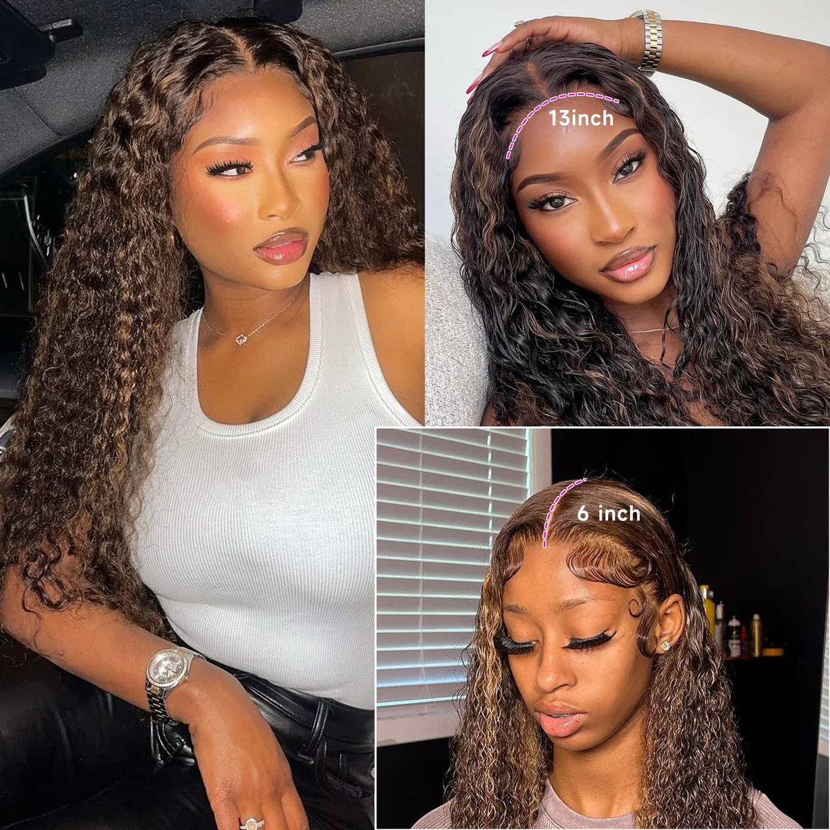 4/27 Highlight Wig 13x6 Hd Lace Frontal Wig Human Hair Deep Curly Wave Wig Human Hair 13x4 Water Wave Wigs Curly Lace Front Human Hair Wig