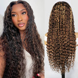 4/27 Highlight Wig 13x6 Hd Lace Frontal Wig Human Hair Deep Curly Wave Wig Human Hair 13x4 Water Wave Wigs Curly Lace Front Human Hair Wig