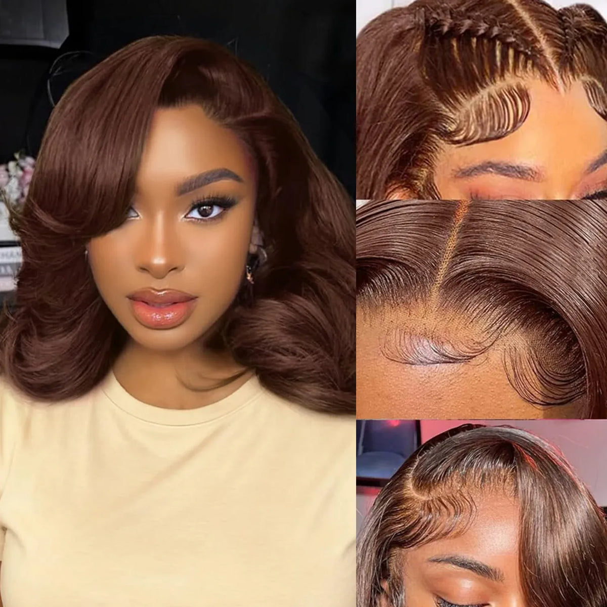 HSF Marketplace Juno Loose Fumi Bob human hair wig with 13x4 lace front, bouncy curly style, glueless wear for women.