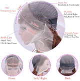 #4 Chocolate Brown Body Wave Virgin Wig 16-34 Inch 13x4 Frontal  HD Lace 250 Density Pre Plucked With Baby Hair Brazilian Remy Hair Dual HD Lace Caps