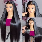 40 42 Inch 250 Density Frontal Wig For Black Women Brazilian Wigs Human Hair 5x5 Bone Straight HD Transparent Lace Front Wigs