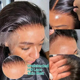 40 42 Inch 250 Density Frontal Wig For Black Women Brazilian Wigs Human Hair 5x5 Bone Straight HD Transparent Lace Front Wigs