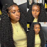 40 42 Inch Curly Wigs Deep Wave 13x4 13x6 Hd Lace Frontal Wigs Human Hair Water Wave 360 Lace Front Wig Remy Brazilian For Women