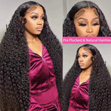 40 42 Inch Curly Wigs Deep Wave 13x4  Hd Lace Frontal Wigs Human Hair Water Wave 250 Density Front Wig  Brazilian For Women