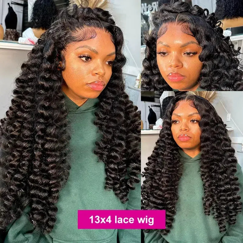 40 42 Inch Loose Wave 13x6 HD Lace Frontal Wig Human Hair Brazilian Loose Deep Waves Curly Wigs Lace Front Wigs For Women