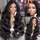 40 42 Inch Raw Peruvian Body Wave Human Hair Wig 250% Density 13x4 13x6 HD Lace Front Glueless Wigs for Women