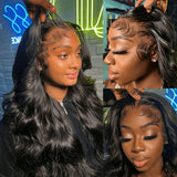 40 42Inch Body Wave Human Hair Wig 13x4 13x6 HD Lace Front Wig 250% Density Brazilian Hair Natural Black Wig for Women