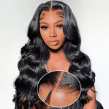40 42Inch Body Wave Human Hair Wig 13x4 13x6 HD Lace Front Wig 250% Density Brazilian Hair Natural Black Wig for Women