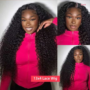 40 Inch 13x6 Hd Deep Wave Lace Frontal Wig For Women Brazilian PrePlucked Jerry Deep Water Wave Curly Lace Front Human Hair Wigs