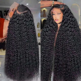 Deep Wave Human Hair HD Lace Front Wig 13x4 or 13x6 Brazilian Hair 250% Density Pre-Plucked