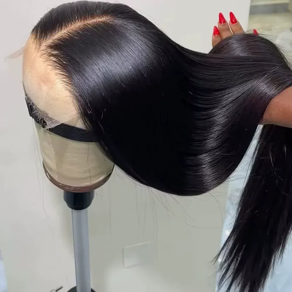 40 Inch Bone Straight Human Hair Wig 13x4 13x6 HD Transparent Lace Wigs Brazilian Full Lace Frontal Wig For Women200% Density