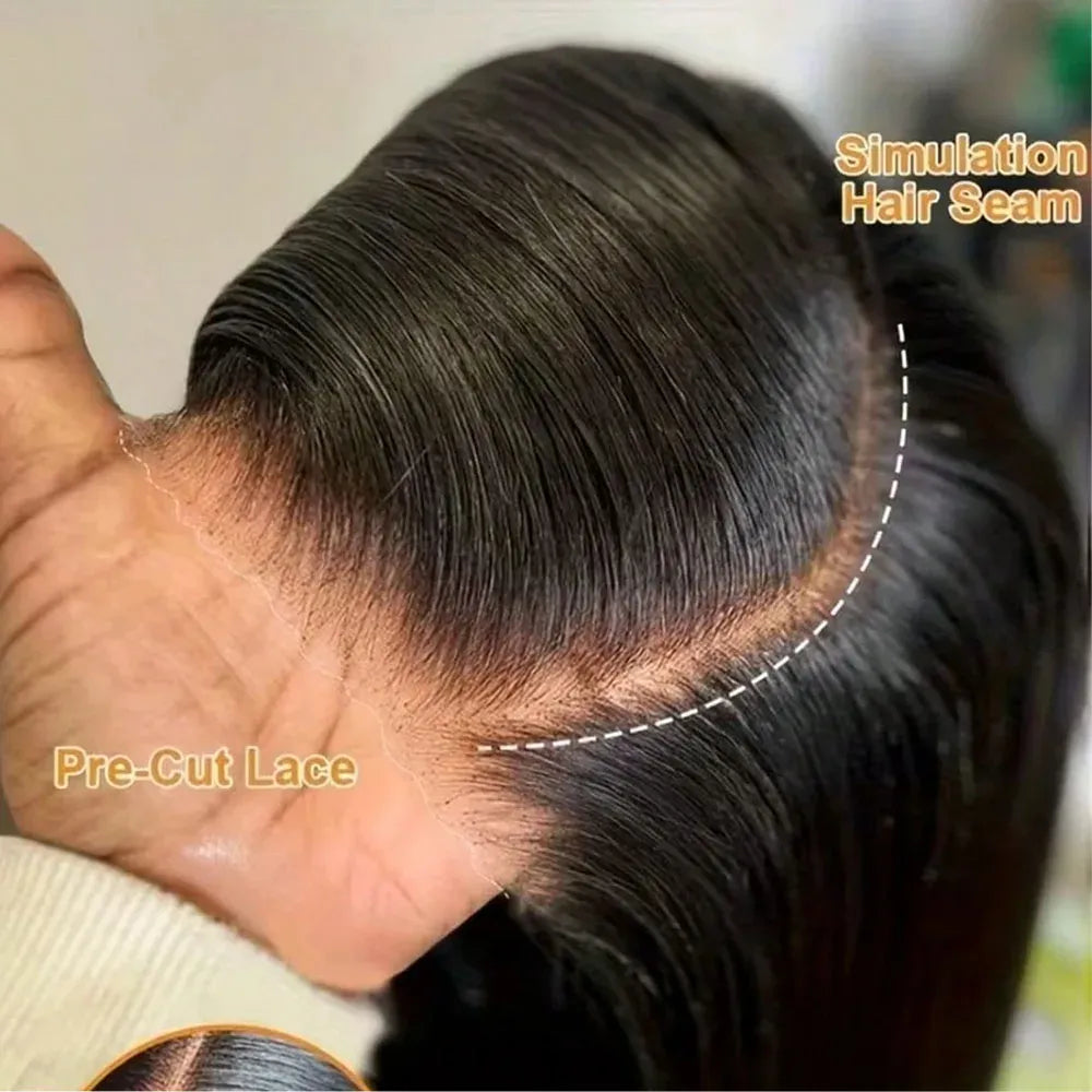 40 Inch Bone Straight Human Hair Wig 13x4 13x6 HD Transparent Lace Wigs Brazilian Full Lace Frontal Wig For Women200% Density