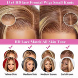 40 Inch P4/27 Ombre Highlight Human Hair Wig 13x6 HD Lace Frontal Wig Deep Wave Water Wave 13x4 Lace Curly Wigs For Black Women