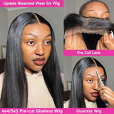 40 Inch Straight Drawstring 360 Full Lace Wig Human Hair 13x6 HD Transparent Lace Frontal Wigs 5x5 Glueless Wigs For Women 200%