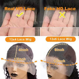 40 Inch Voluminous Deep Wave Human Hair Wig 250 High Density 13x4 13x6 HD Lace Frontal Durable Tangle Free Natural Real Hair Wigs for Women Daily Styling
