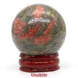 40mm Natural Stone Sphere Lapis Amethyst Quartz Crystal Ball Sphere Gemstone Decorative Ball for Divination Fengshui Home Decor