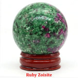 40mm Natural Stone Sphere Lapis Amethyst Quartz Crystal Ball Sphere Gemstone Decorative Ball for Divination Fengshui Home Decor