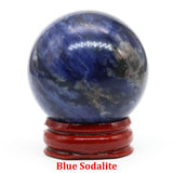 40mm Natural Stone Sphere Lapis Amethyst Quartz Crystal Ball Sphere Gemstone Decorative Ball for Divination Fengshui Home Decor