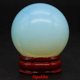 40mm Natural Stone Sphere Lapis Amethyst Quartz Crystal Ball Sphere Gemstone Decorative Ball for Divination Fengshui Home Decor