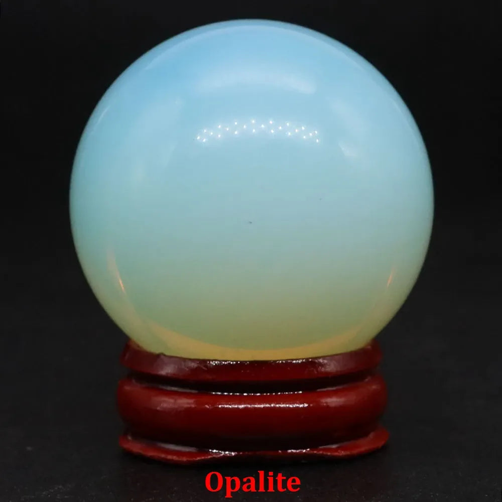 40mm Natural Stone Sphere Lapis Amethyst Quartz Crystal Ball Sphere Gemstone Decorative Ball for Divination Fengshui Home Decor