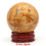 40mm Natural Stone Sphere Lapis Amethyst Quartz Crystal Ball Sphere Gemstone Decorative Ball for Divination Fengshui Home Decor