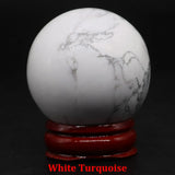 40mm Natural Stone Sphere Lapis Amethyst Quartz Crystal Ball Sphere Gemstone Decorative Ball for Divination Fengshui Home Decor