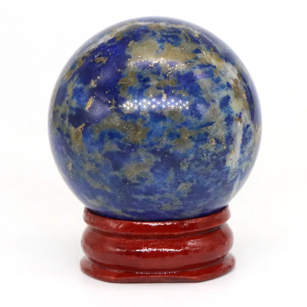 40mm Natural Stone Sphere Lapis Amethyst Quartz Crystal Ball Sphere Gemstone Decorative Ball for Divination Fengshui Home Decor
