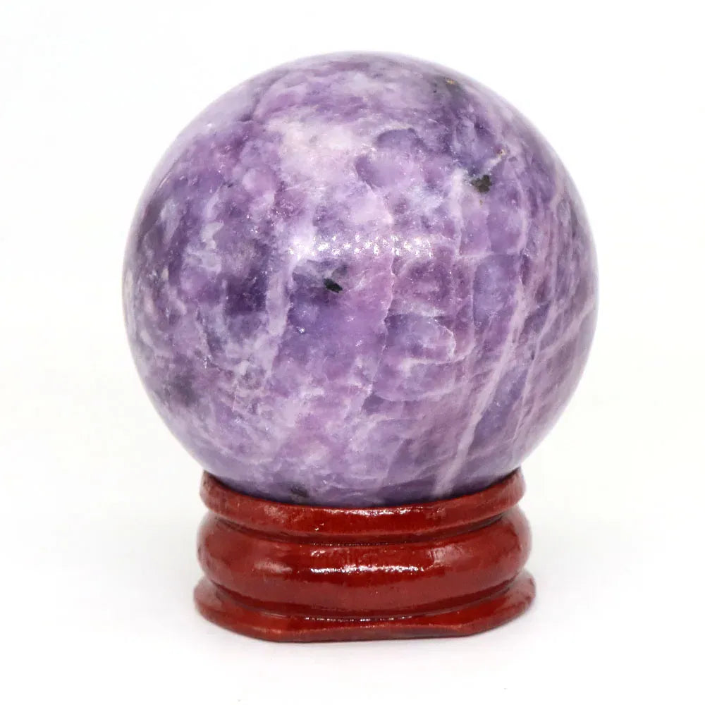 40mm Natural Stone Sphere Lapis Amethyst Quartz Crystal Ball Sphere Gemstone Decorative Ball for Divination Fengshui Home Decor