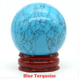 40mm Natural Stone Sphere Lapis Amethyst Quartz Crystal Ball Sphere Gemstone Decorative Ball for Divination Fengshui Home Decor