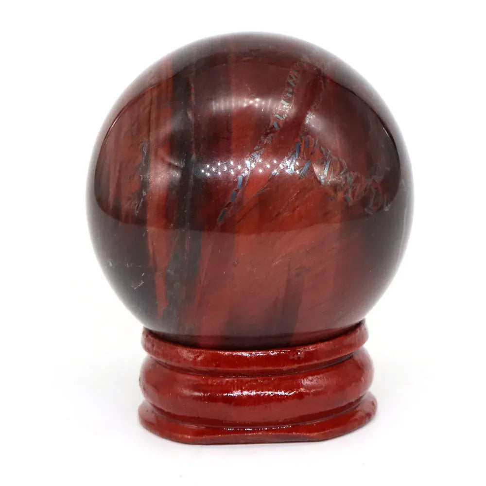 40mm Natural Stone Sphere Lapis Amethyst Quartz Crystal Ball Sphere Gemstone Decorative Ball for Divination Fengshui Home Decor