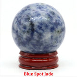 40mm Natural Stone Sphere Lapis Amethyst Quartz Crystal Ball Sphere Gemstone Decorative Ball for Divination Fengshui Home Decor