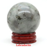 40mm Natural Stone Sphere Lapis Amethyst Quartz Crystal Ball Sphere Gemstone Decorative Ball for Divination Fengshui Home Decor