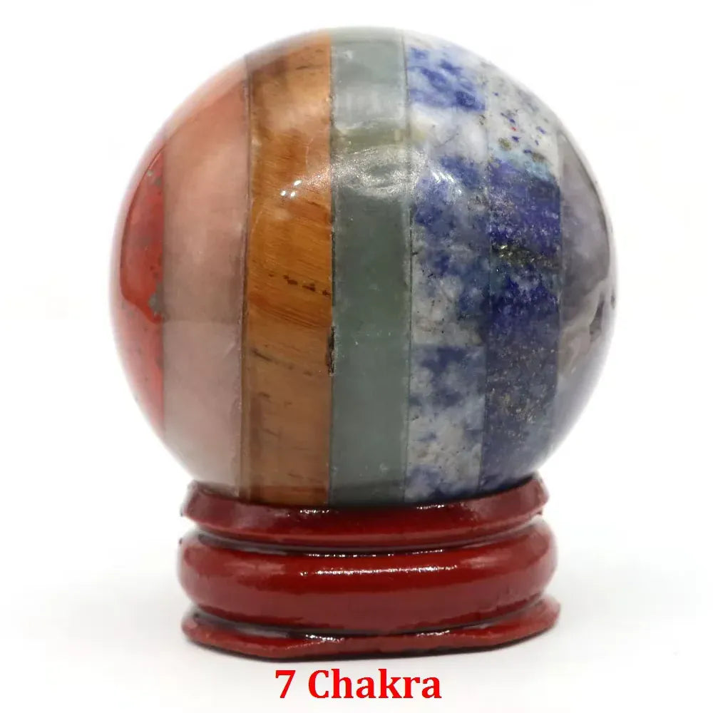 40mm Natural Stone Sphere Lapis Amethyst Quartz Crystal Ball Sphere Gemstone Decorative Ball for Divination Fengshui Home Decor