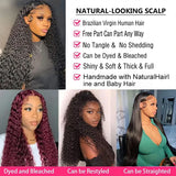 42 Inch 13x4 Deep Wave HD Lace Frontal Human Hair Wig 200 Density Pre Plucked Baby Hair Natural Look for Women Daily Party