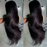 42 Inch 250 Density Bone Straight Lace Frontal Wig Human Hair Wig 13x6 Hd Transparent Lace Frontal Wig For Women Ready To Wear