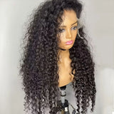 42Inch 250% Density Deep Wave 13x4 HD Transparent Lace Front Human Hair Wig - 13x6 Natural Color, Smooth & Silky Real Human Hair