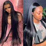 46 44 Inch HD Lace Front Human Hair Wigs For Black Women 13x4 Peruvian Hair Wigs Glueless Human Hair On Clearance Sale 13x6 Bone Straight Lace Front Wig
