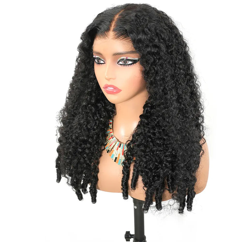46 Inch Burmese Curly Human Hair Wig 7x6 13x6 HD Lace Frontal 200 Density Pre Plucked Glueless Natural Looking For Black Women