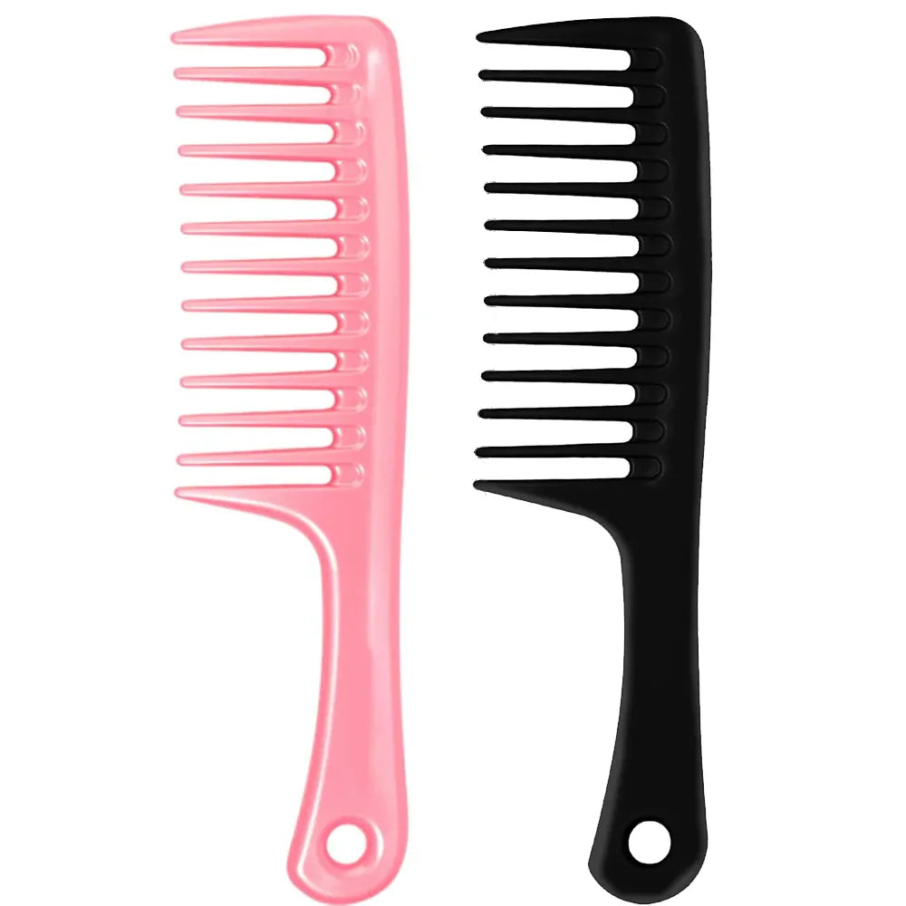 4pc Large Wide Tooth Comb Detangling Wet or Dry Combs for Shower, Hair Styling Brush for Natural, Curly, Long Hair for Women&Man