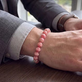5A Natural Rhodochrosite Bracelet 5-10mm Argentina Red Stone Beads Stretch Bangle for Women  Healing Crystal Jewelry Gift