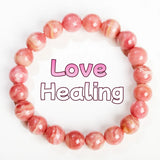 5A Natural Rhodochrosite Bracelet 5-10mm Argentina Red Stone Beads Stretch Bangle for Women  Healing Crystal Jewelry Gift