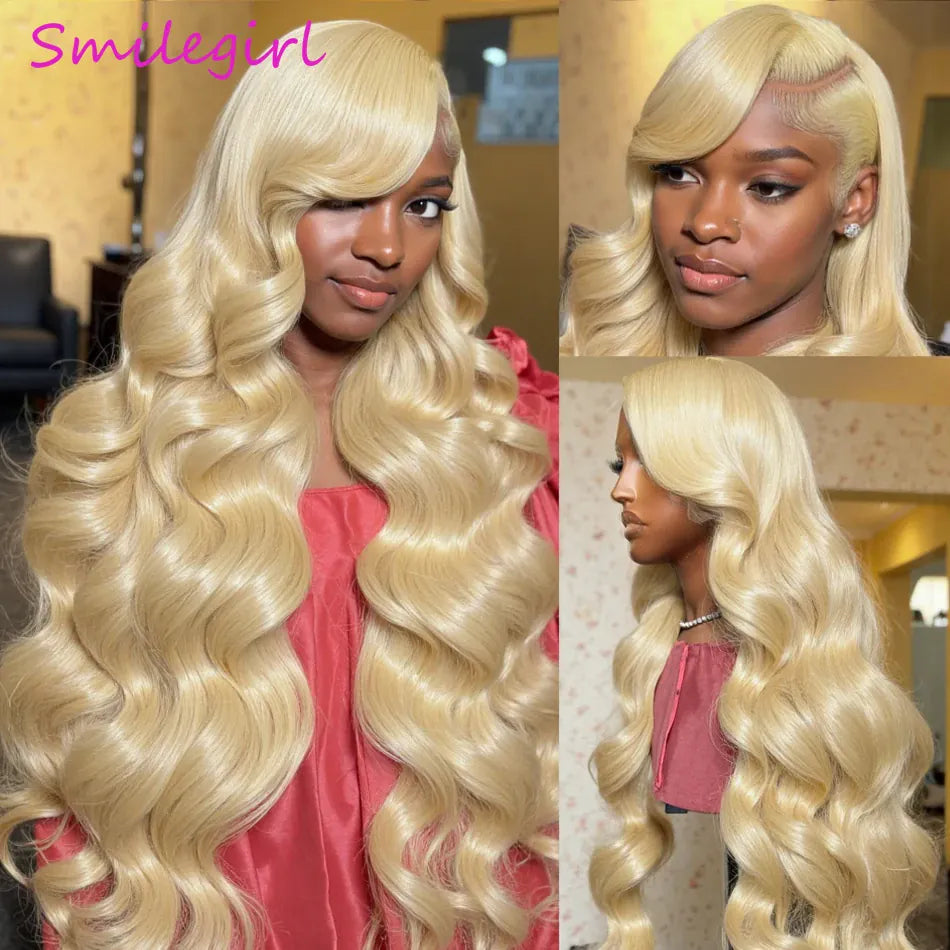 613 13x6 Lace Front Wig Human Hair Body Wave Honey  Blonde Lace Frontal Wigs for Women 230 Density Natural Hairline With Baby Hair 613 Human Hair Wig