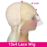 613 Blonde 13x4 HD Lace Front Wig 200 Density Short Straight Bob Human Hair Wig 8-14 Inch 13x6 Transparent Lace Frontal Wigs
