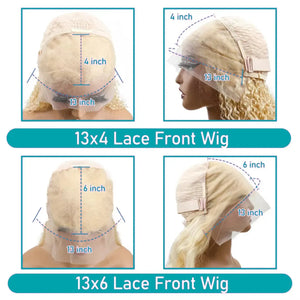 613 Blonde Body Wave Human Hair Wig – 13x6 HD Lace Front, Pre-Plucked, 200% Density