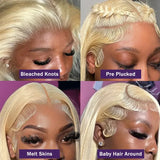 613 Blonde Lace Front Wig Human Hair 13X6 Hd Lace Frontal Wig 13X4 Straight Lace Front Wigs 4X4 Closure Wig For Women 30 38 Inch