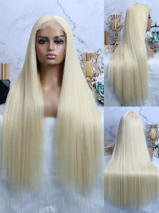 613 Blonde Vietnamese Raw Straight Human Hair HD Lace Front Wig, 13x4 13x6 360 Lace, 180%-210% Density