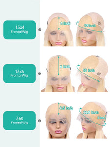 613 Blonde Vietnamese Raw Straight Human Hair HD Lace Front Wig, 13x4 13x6 360 Lace, 180%-210% Density