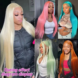 613 Blonde Vietnamese Raw Straight Human Hair HD Lace Front Wig, 13x4 13x6 360 Lace, 180%-210% Density