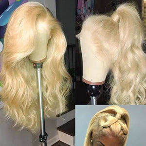 613 Honey Blonde Body Wave Human Hair Wig, 13x4 13x6 or 360 HD Lace, Vietnamese Raw Hair, 180–250% Density, 30–40 Inch